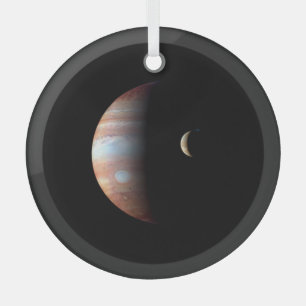 Jupiter Gasreus & Io Galileïsche Maan Glas Ornament