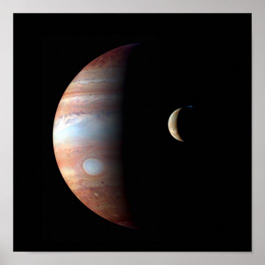 Jupiter Gasreus & Io Galileïsche Maan Poster (Voorkant)