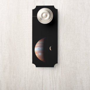 Jupiter Gasreus Planeet & Io Galileïsche Maan Deurhanger
