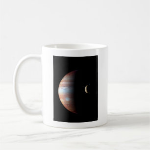 Jupiter Gasreus Planeet & Io Galileïsche Maan Koffiemok