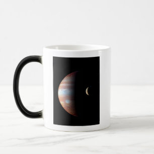 Jupiter Gasreus Planeet & Io Galileïsche Maan Magische Mok