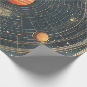 Jupiter-gecentreerd hemelkaart ontwerp (2) cadeaupapier (Hoek)