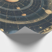 Jupiter-gecentreerd hemelkaart ontwerp (3) cadeaupapier (Hoek)