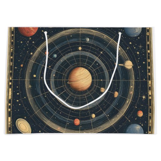 Jupiter-gecentreerd hemelkaart ontwerp (3) groot cadeauzakje (Voorkant)