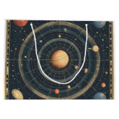 Jupiter-gecentreerd hemelkaart ontwerp (3) groot cadeauzakje (Achterkant)