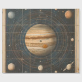 Jupiter-gecentreerde hemelkaart ontwerp cadeaupapier (Vlak)