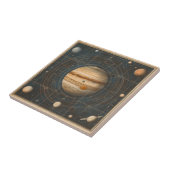 Jupiter-gecentreerde hemelkaart ontwerp tegeltje (Zijkant)