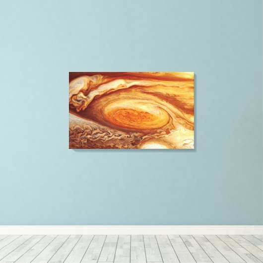 Jupiter "Great Red Spot" 24x16 Canvas Art (Insitu (Houten vloer))