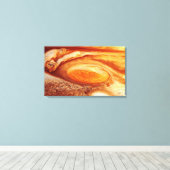 Jupiter "Great Red Spot" 24x16 Canvas Art Afdruk (Insitu (Houten vloer))