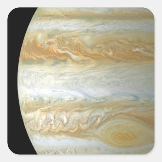 Jupiter Hemisphere Vierkante Sticker (Voorkant)