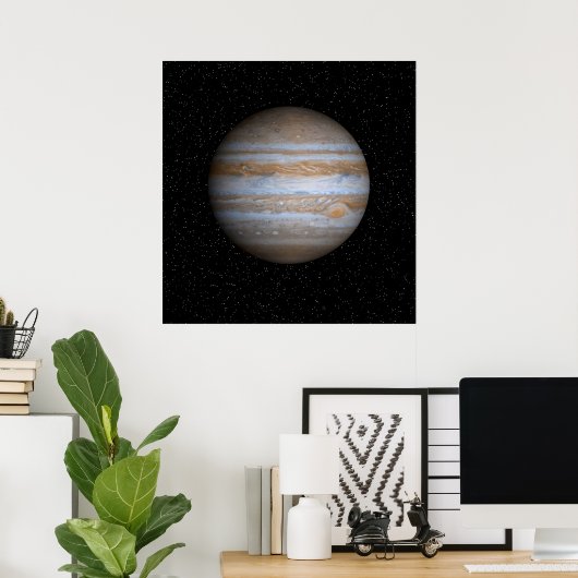 Jupiter in een Star Field - bestand tegen weerbaar Poster (Thuiskantoor)