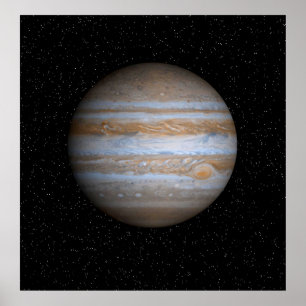 Jupiter in een sterveld - bestand tegen Poster