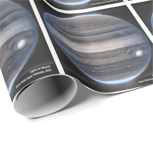 Jupiter in Infrarood, James Webb Space Telescope Cadeaupapier (Rol Hoek)