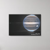Jupiter in Infrarood, James Webb Space Telescope Canvas Afdruk (Voorkant)