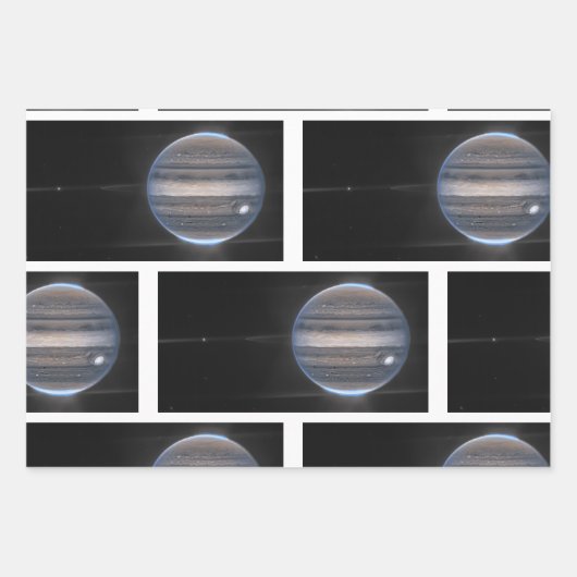 Jupiter in Infrarood, James Webb Space Telescope Inpakpapier Vel (Voorkant 3)