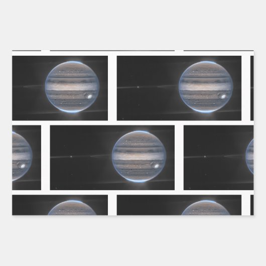 Jupiter in Infrarood, James Webb Space Telescope Inpakpapier Vel (Voorkant)
