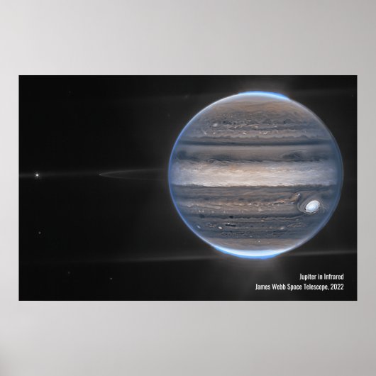 Jupiter in Infrarood, James Webb Space Telescope Poster (Voorkant)