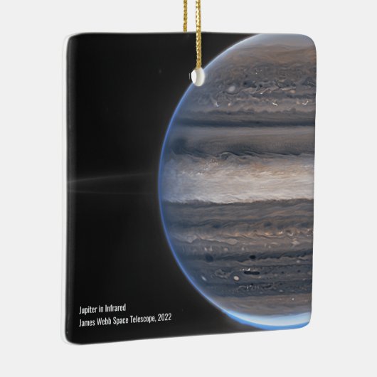 Jupiter in Infrarood Webbruimtetelescoop kerstmis Keramisch Ornament (Rechts)