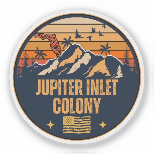 Jupiter Inlet Colony, Florida  Sticker (Voorkant)