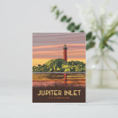 Jupiter Inlet Florida vuurtoren stijl Briefkaart (Staand voorkant)