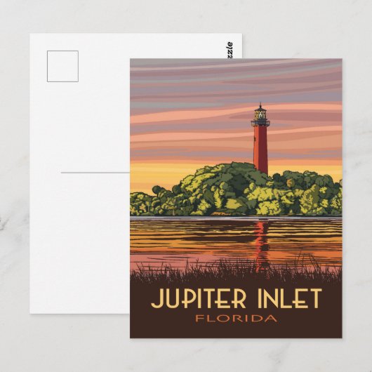 Jupiter Inlet Florida vuurtoren stijl Briefkaart (Voorkant / Achterkant)