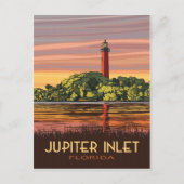 Jupiter Inlet Florida vuurtoren stijl Briefkaart (Voorkant)