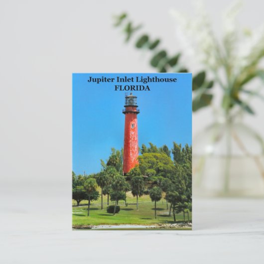 Jupiter Inlet Lighthouse, Briefkaart van Florida (Staand voorkant)