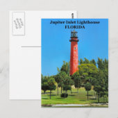 Jupiter Inlet Lighthouse, Briefkaart van Florida (Voorkant / Achterkant)