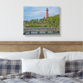 Jupiter Inlet Lighthouse Canvas Afdruk (Insitu (Slaapkamer))
