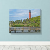 Jupiter Inlet Lighthouse Canvas Afdruk (Insitu (Houten vloer))