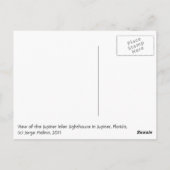 Jupiter Inlet Lighthouse in Jupiter, Florida Briefkaart (Achterkant)