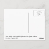 Jupiter Inlet Lighthouse, Jupiter, Florida Briefkaart (Achterkant)