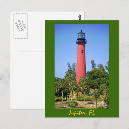 Jupiter Inlet Lighthouse, Jupiter, Florida Briefkaart (Voorkant / Achterkant)