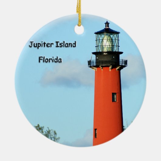 Jupiter Inlet Lighthouse Keramisch Ornament (Achterkant)