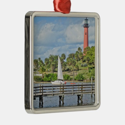 Jupiter Inlet Lighthouse Metalen Ornament (Rechts)