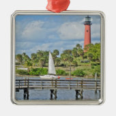 Jupiter Inlet Lighthouse Metalen Ornament (Voorkant)
