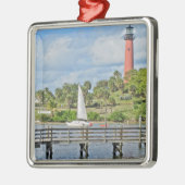 Jupiter Inlet Lighthouse Metalen Ornament (Links)
