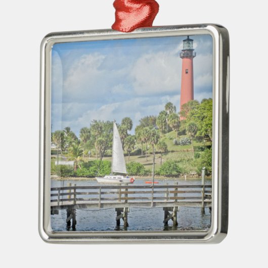 Jupiter Inlet Lighthouse Metalen Ornament (Links)