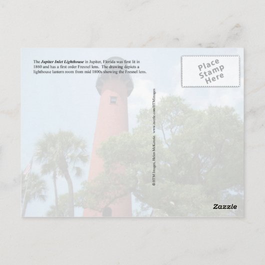Jupiter Inlet Lighthouse & Museum, Florida Briefkaart (Achterkant)