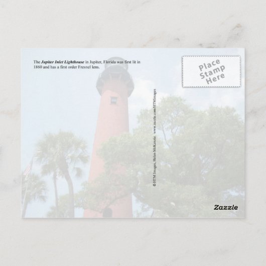 Jupiter Inlet Lighthouse & Museum, Florida Briefkaart (Achterkant)