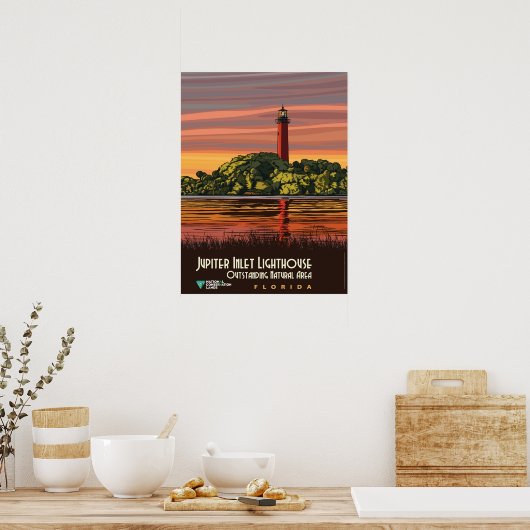 Jupiter Inlet Lighthouse Poster (Keuken)
