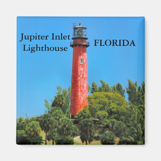 Jupiter Inlet Vuurtoren, Florida Magnet (Voorkant)