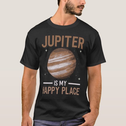 Jupiter is mijn gelukkige plek - Jupiter Planet Sp T-shirt (Voorkant)