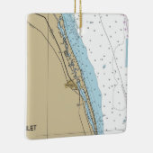Jupiter Island and Hobe Inlet Chart Keramisch Ornament (Rechts)