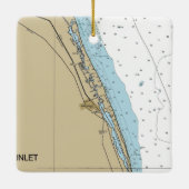 Jupiter Island and Hobe Inlet Chart Keramisch Ornament (Achterkant)