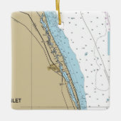 Jupiter Island and Hobe Inlet Chart Keramisch Ornament (Voorkant)