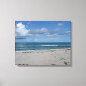 Jupiter Island - Florida - Golven op het strand Canvas Afdruk (Voorkant)
