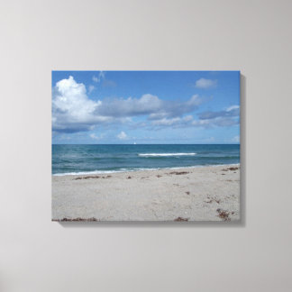 Jupiter Island - Florida - Golven op het strand Canvas Afdruk