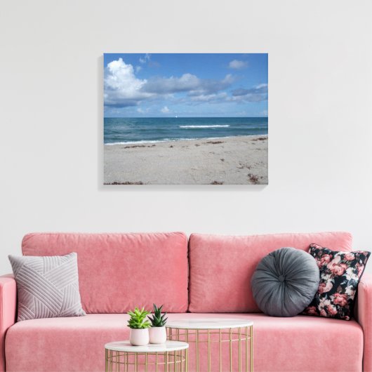 Jupiter Island - Florida - Golven op het strand Canvas Afdruk (Insitu (Woonkamer))