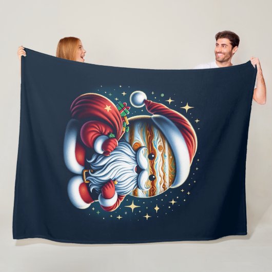 Jupiter Jolly Oude Kerstman Sinterklaas Astrologie Fleece Deken (In situ)